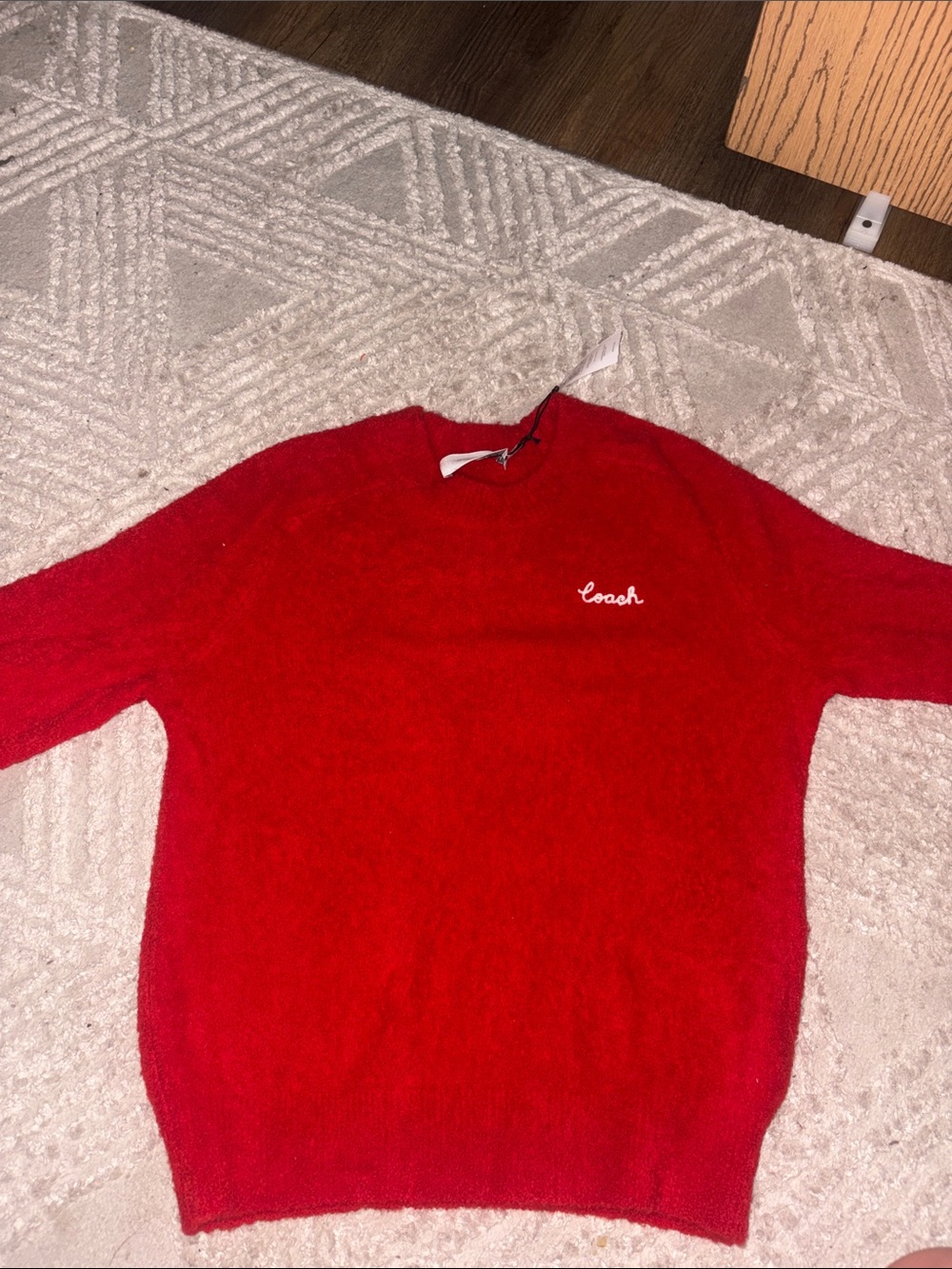 Coach Red Crewneck Sweater NWT XS